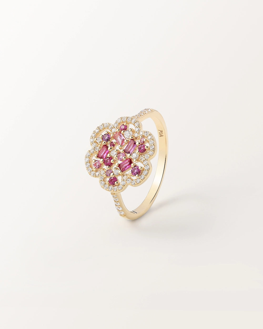 Bague Flora Prune en or jaune