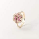 Bague Flora Prune en or jaune