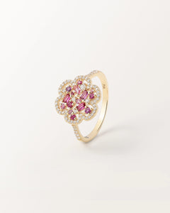 Bague Flora Prune en or jaune