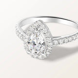 Bague Aura en or blanc et diamant de synthèse