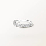 Bague Rivière en or blanc et diamant de synthèse