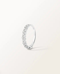Bague Rivière en or blanc et diamant de synthèse