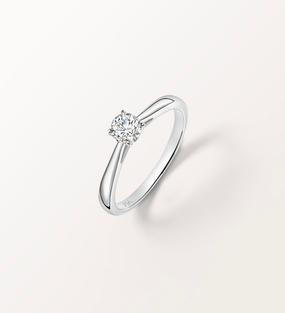 Bague Infini 0.3ct en or blanc et diamant de synthèse