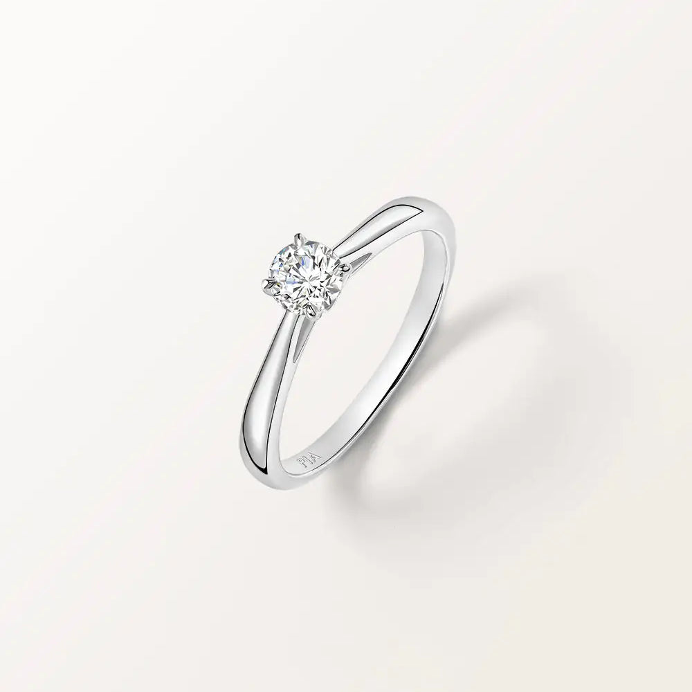Bague Infini 0.3ct en or blanc et diamant de synthèse