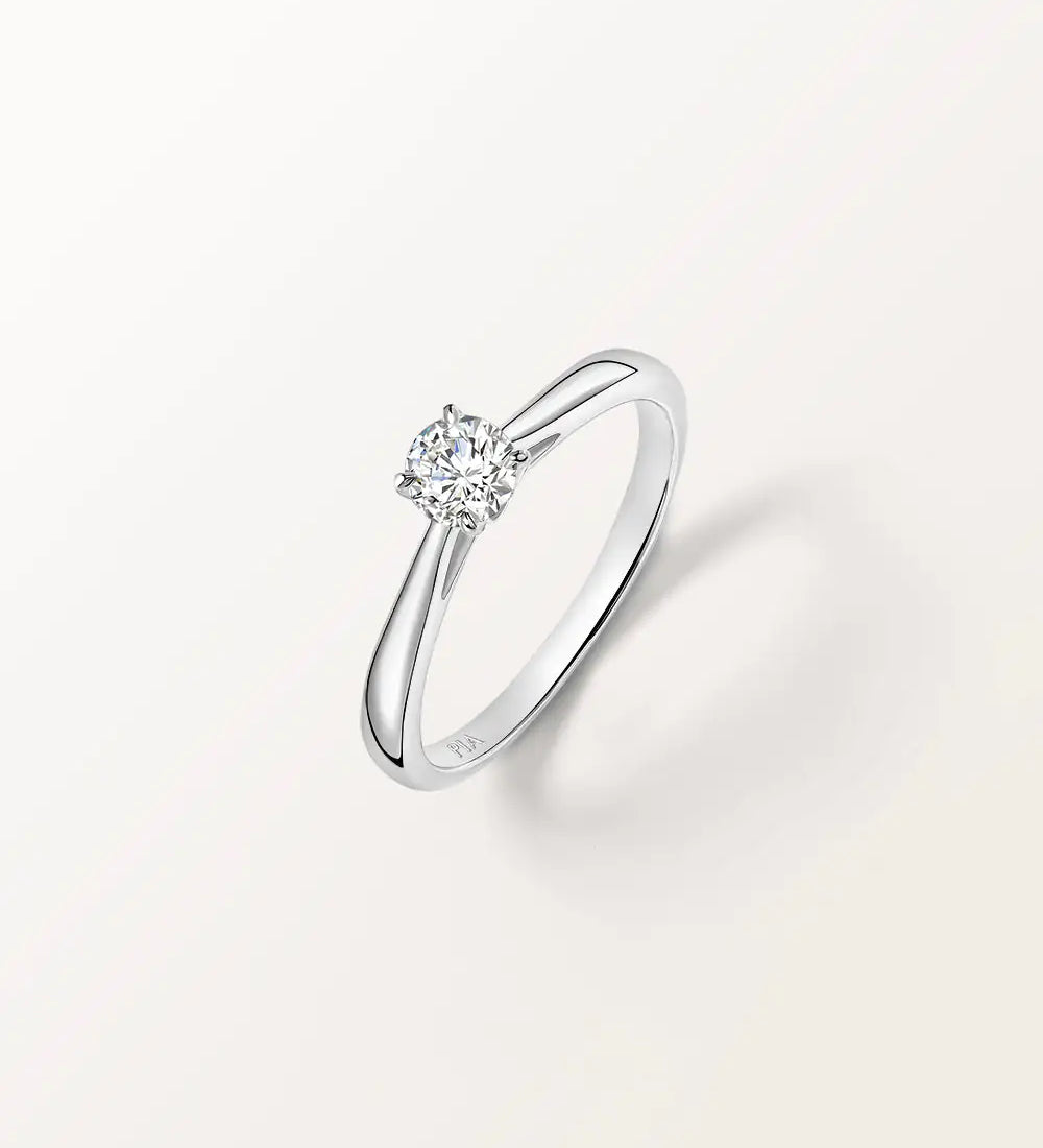Bague Infini 0.3ct en or blanc et diamant de synthèse