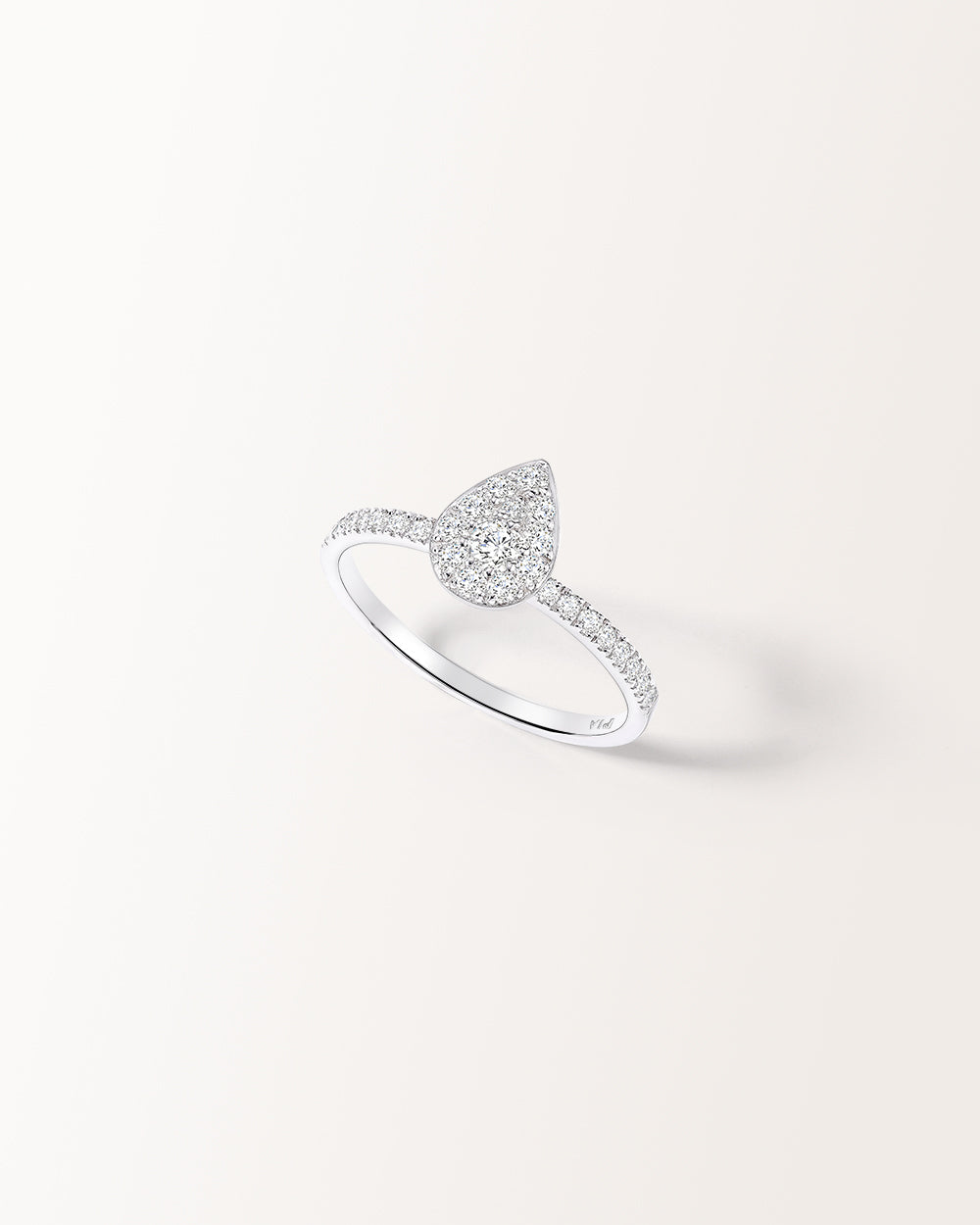 Bague Duchesse 0.40 carat en or blanc et diamant de synthèse
