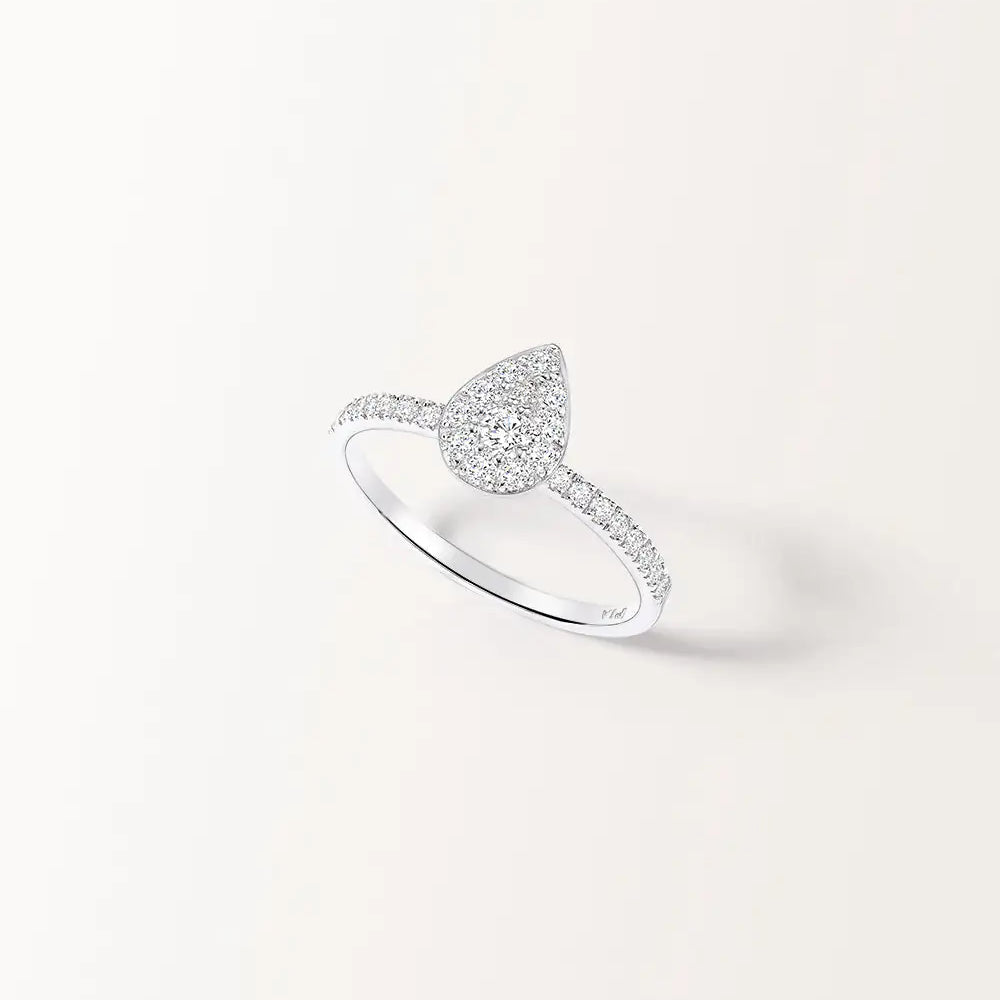 Bague Duchesse 0.40 carat en or blanc et diamant de synthèse