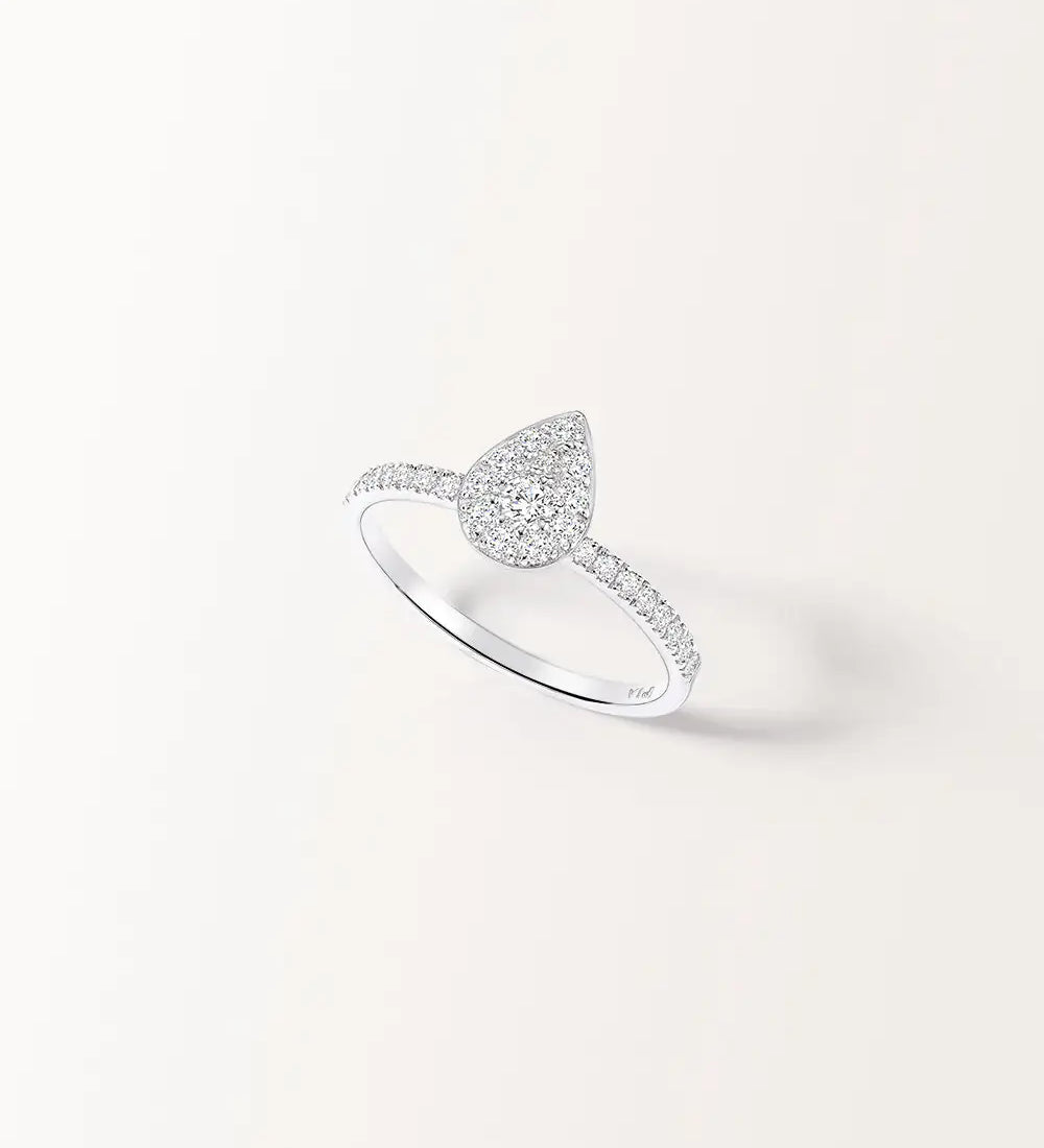Bague Duchesse 0.40 carat en or blanc et diamant de synthèse