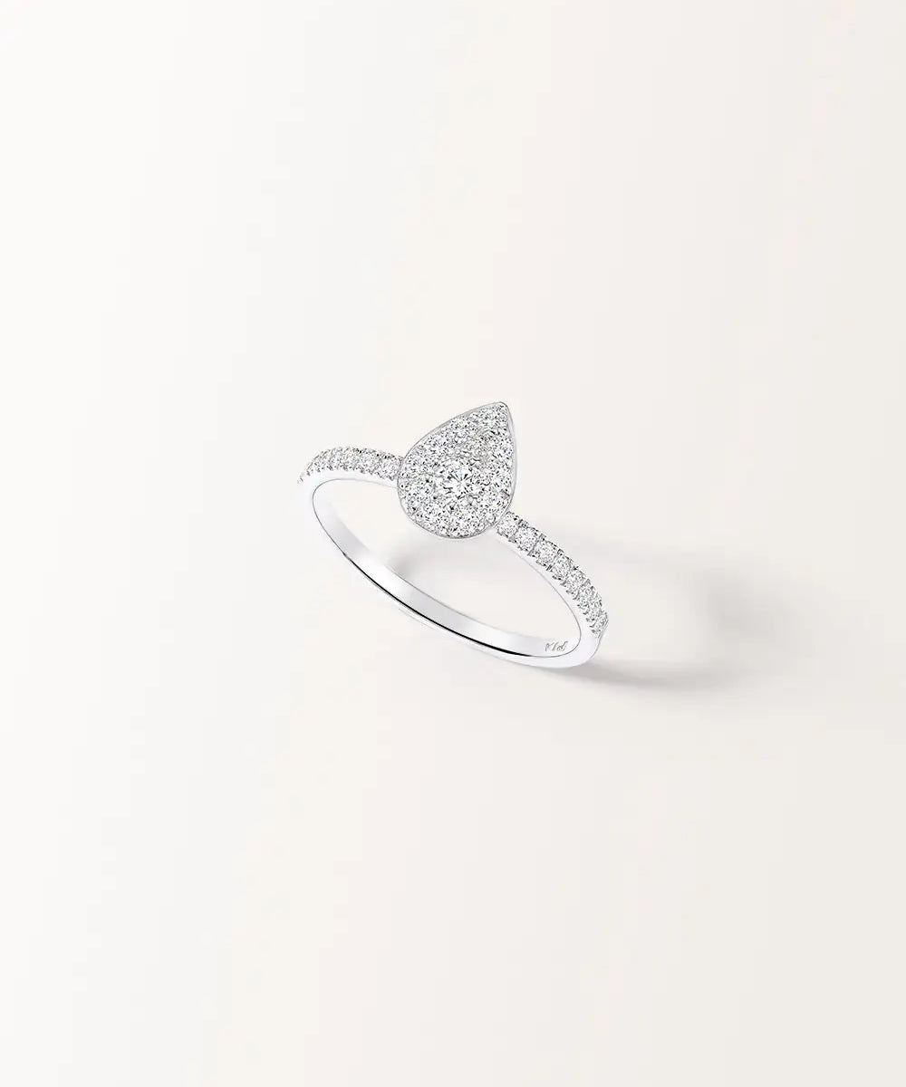 Bague Duchesse 0.40 carat en or blanc et diamant de synthèse