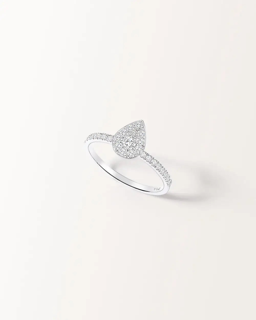 Bague Duchesse 0.40 carat en or blanc et diamant de synthèse