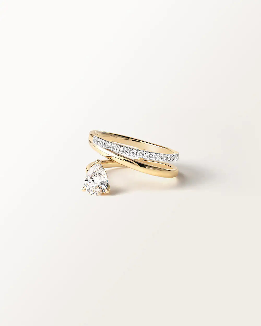 Bague Alba 0.85 carat en Or Jaune et diamant de synthèse