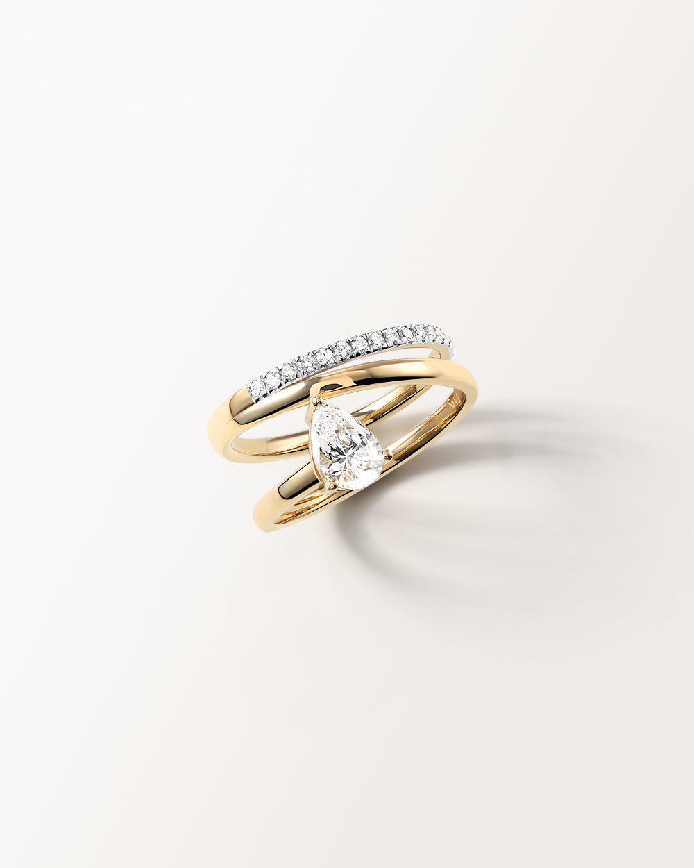 Bague Alba 0.85 carat en Or Jaune et diamant de synthèse