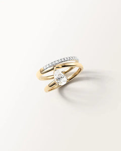 Bague Alba 0.85 carat en Or Jaune et diamant de synthèse