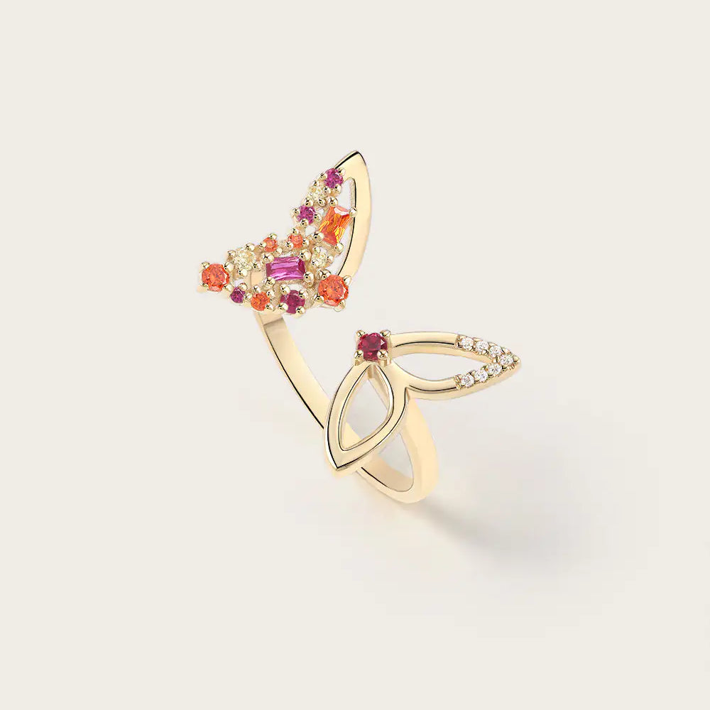 Bague Lila Rosée en Or Jaune