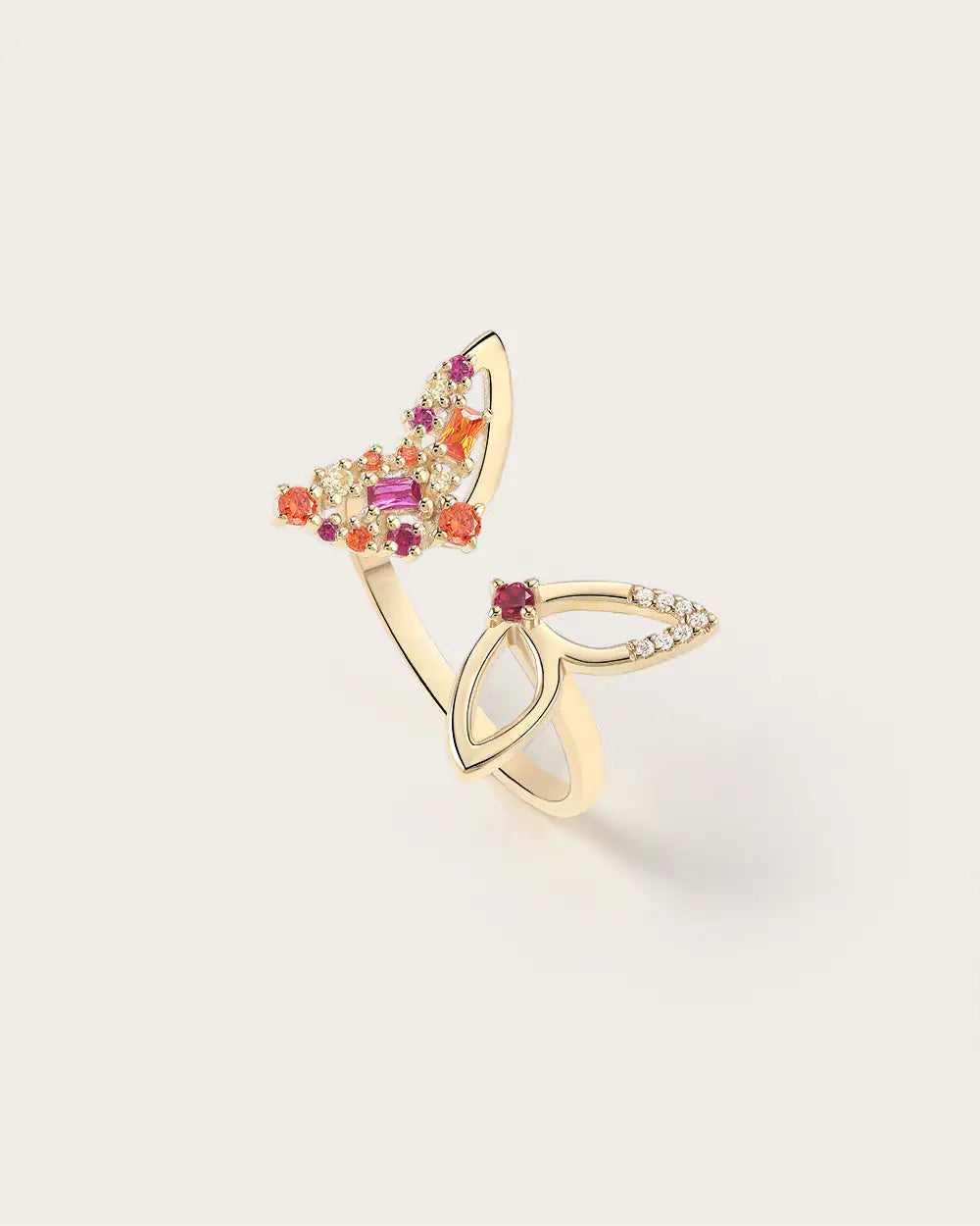 Bague Lila Rosée en Or Jaune