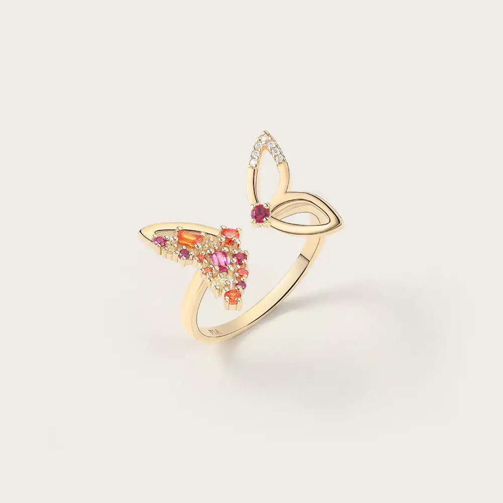 Bague Lila Rosée en Or Jaune