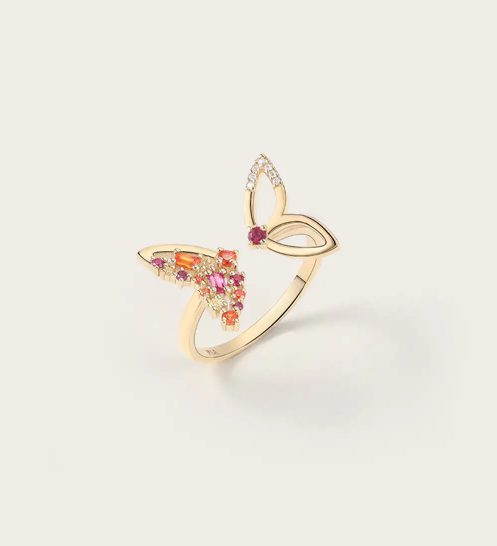 Bague Lila Rosée en Or Jaune