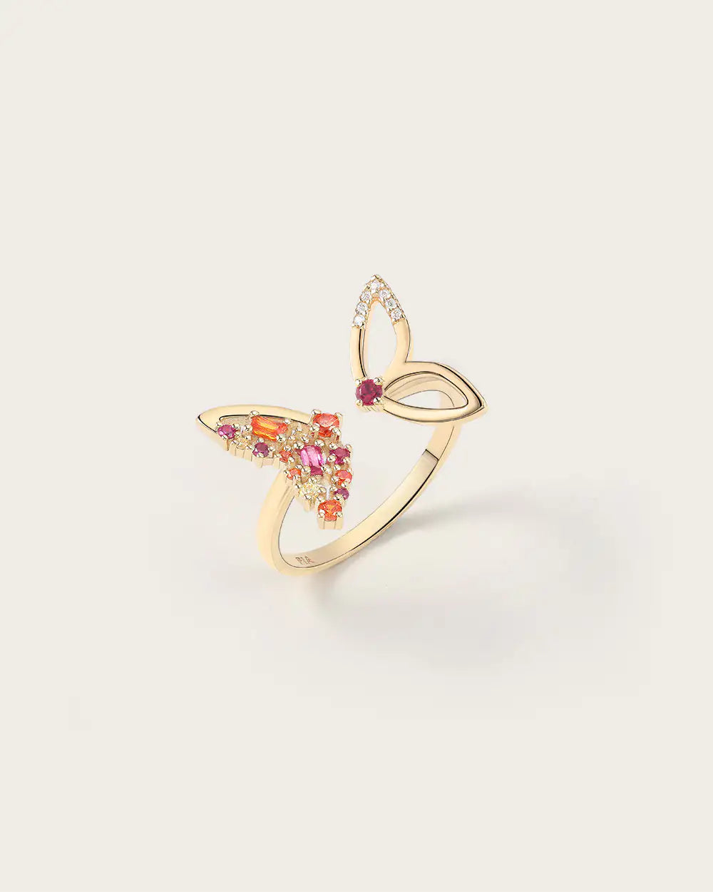 Bague Lila Rosée en Or Jaune
