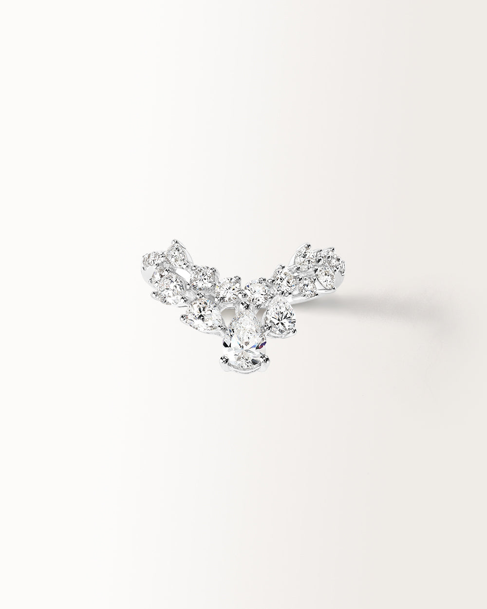 Bague Lou 1.36 carats en or blanc et diamant de synthèse
