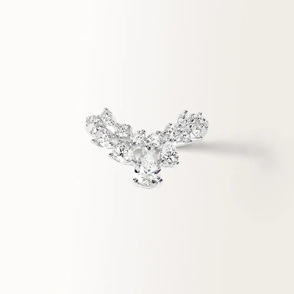 Bague Lou 1.36 carats en or blanc et diamant de synthèse