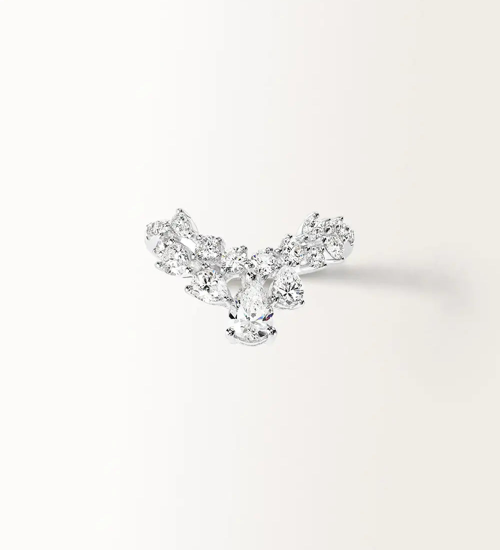 Bague Lou 1.36 carats en or blanc et diamant de synthèse