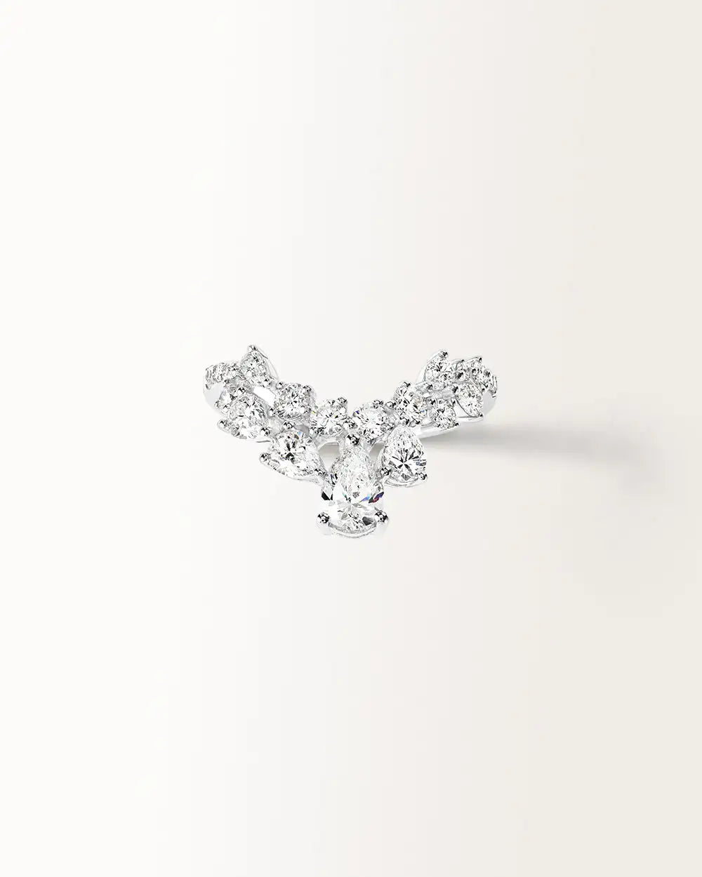 Bague Lou 1.36 carats en or blanc et diamant de synthèse