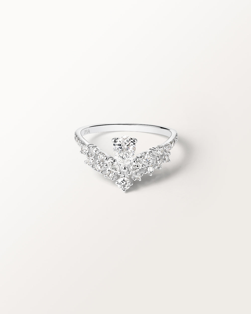 Bague Grâce 0.91 carat en or blanc et diamant de synthèse
