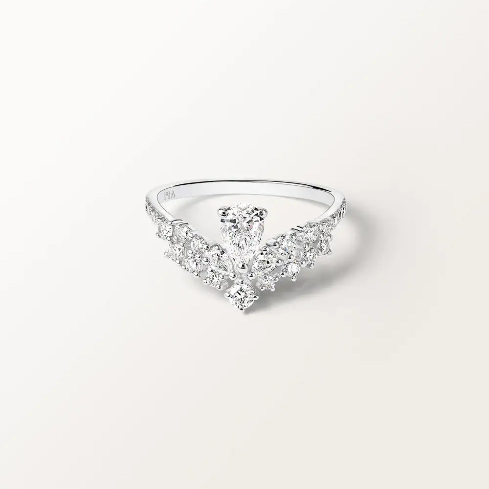 Bague Grâce 0.91 carat en or blanc et diamant de synthèse