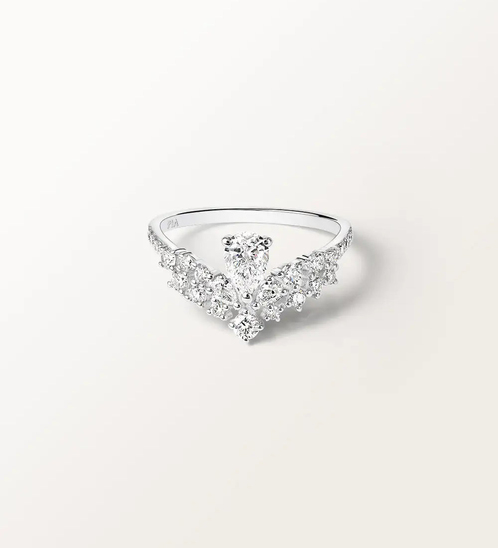 Bague Grâce 0.91 carat en or blanc et diamant de synthèse