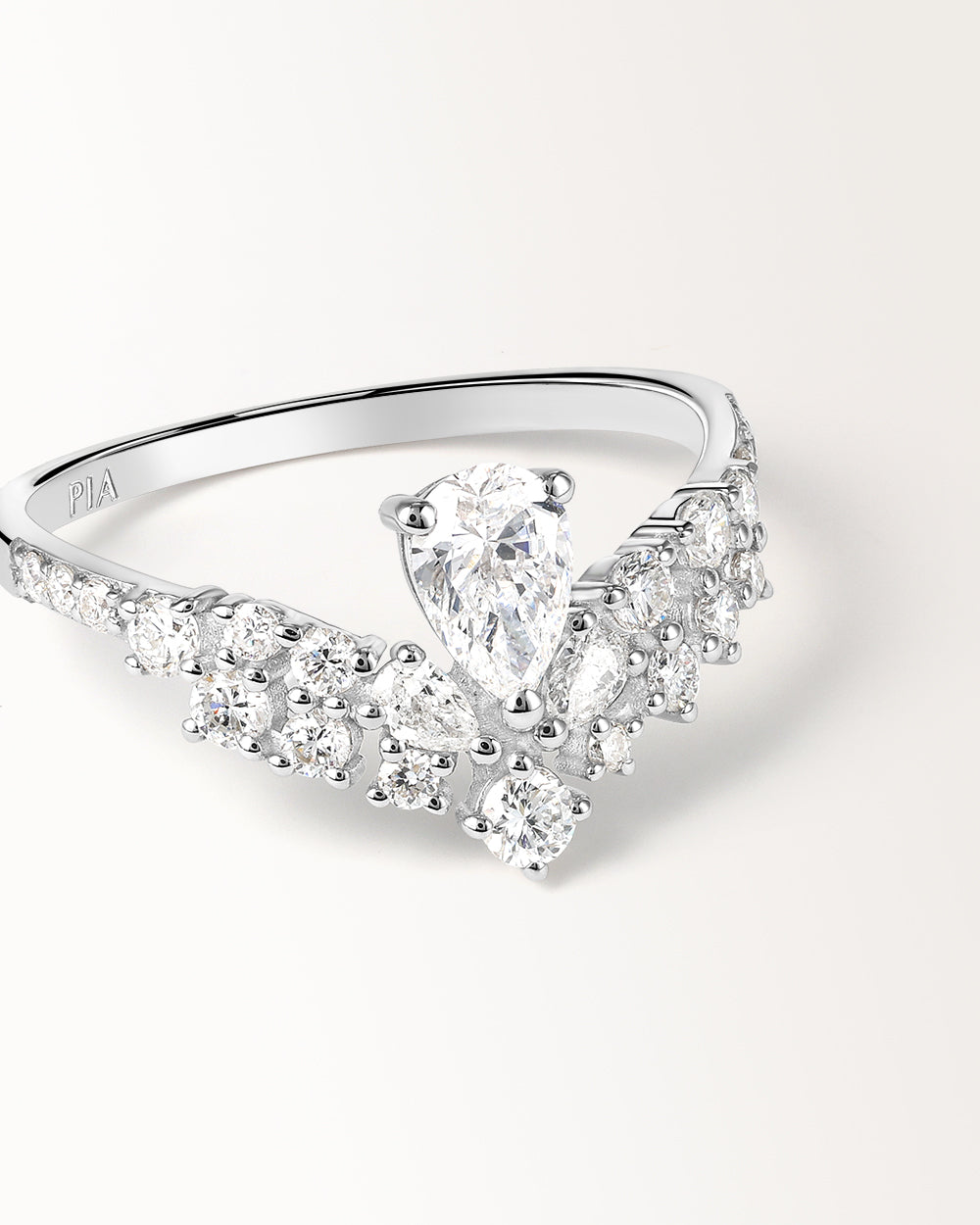 Bague Grâce 0.91 carat en or blanc et diamant de synthèse
