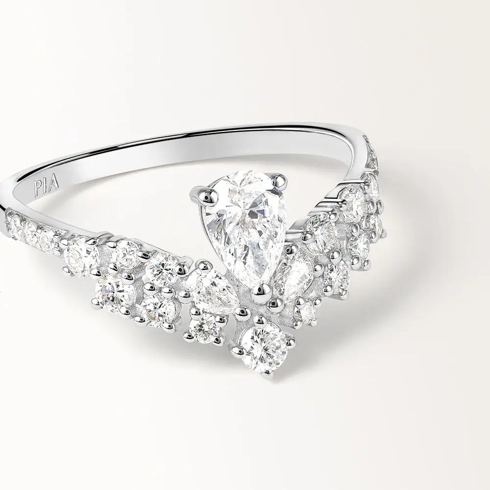 Bague Grâce 0.91 carat en or blanc et diamant de synthèse
