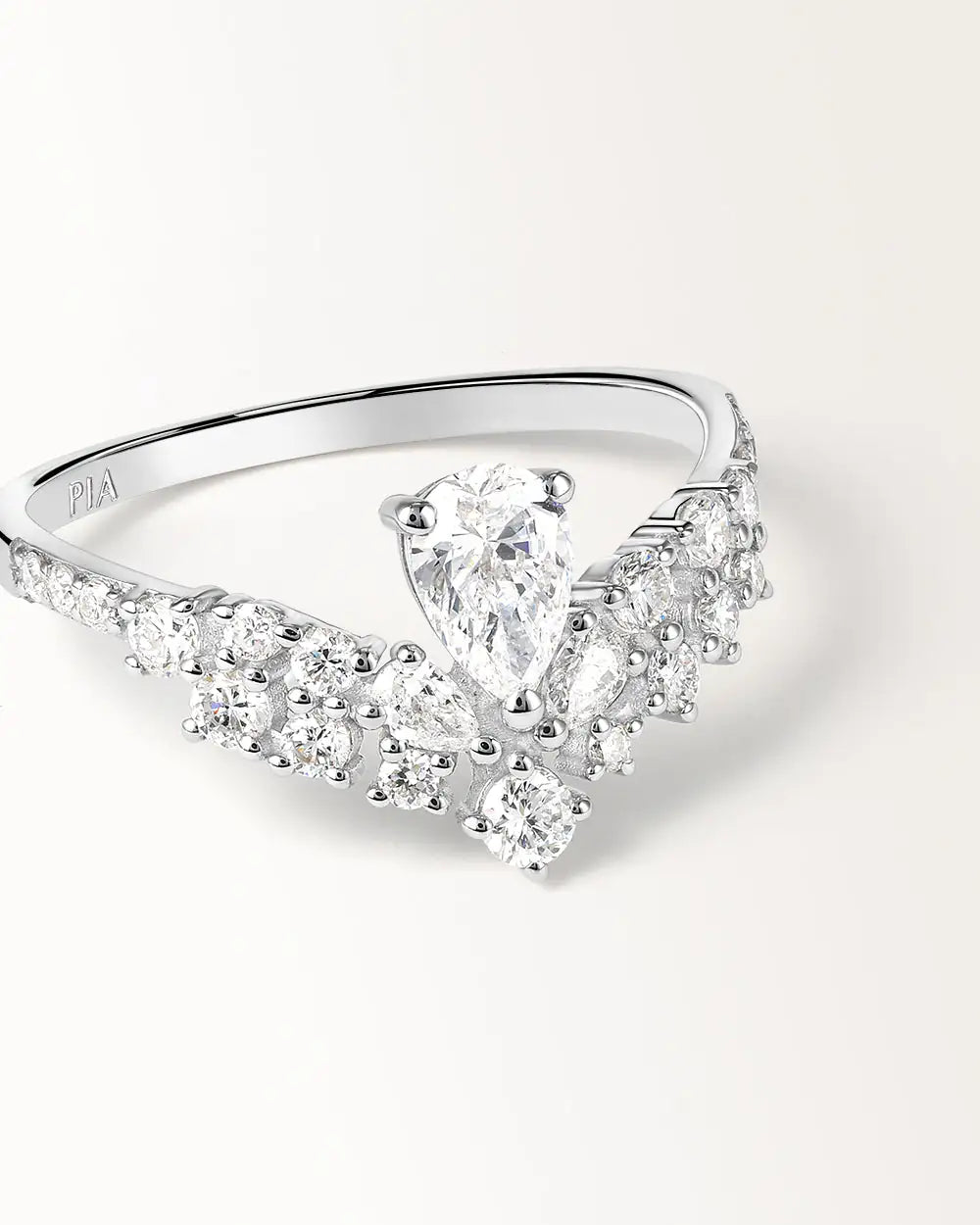 Bague Grâce 0.91 carat en or blanc et diamant de synthèse