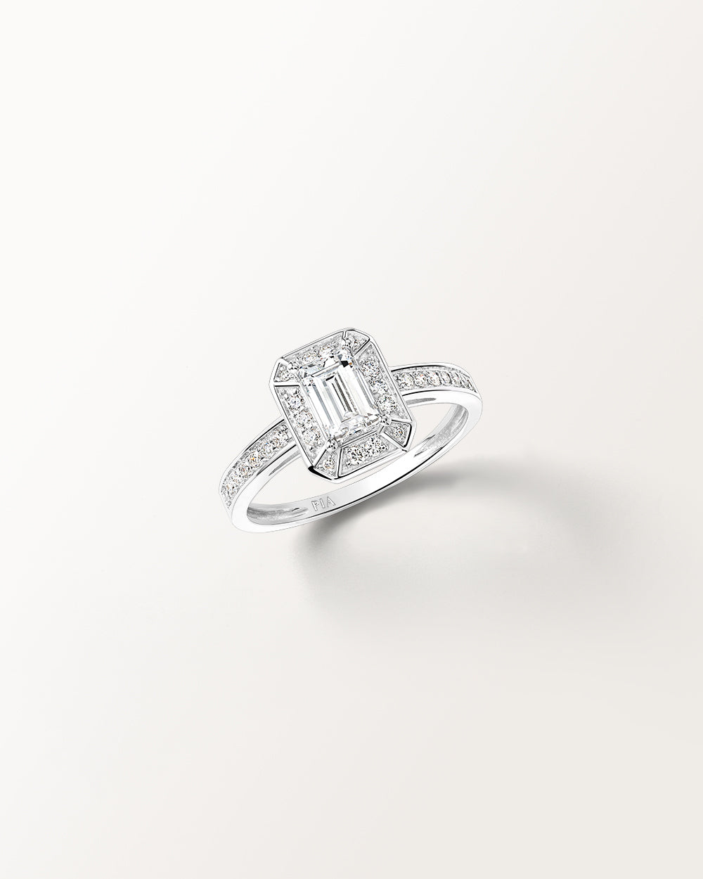 Bague Oriane 0.922 carat en Or Blanc et diamant de synthèse