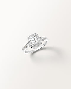 Bague Oriane 0.922 carat en Or Blanc et diamant de synthèse
