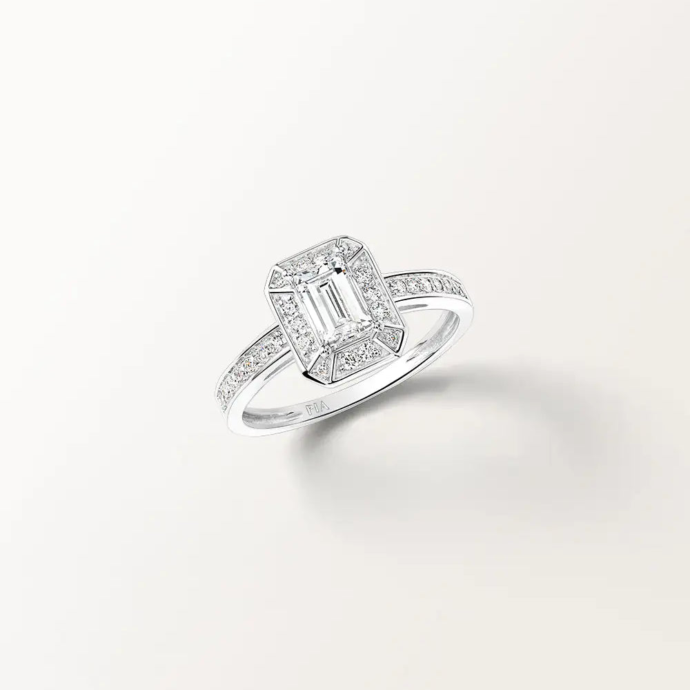 Bague Oriane 0.922 carat en Or Blanc et diamant de synthèse