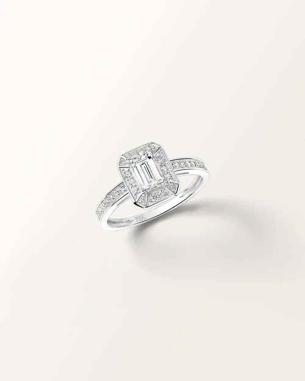 Bague Oriane 0.922 carat en Or Blanc et diamant de synthèse