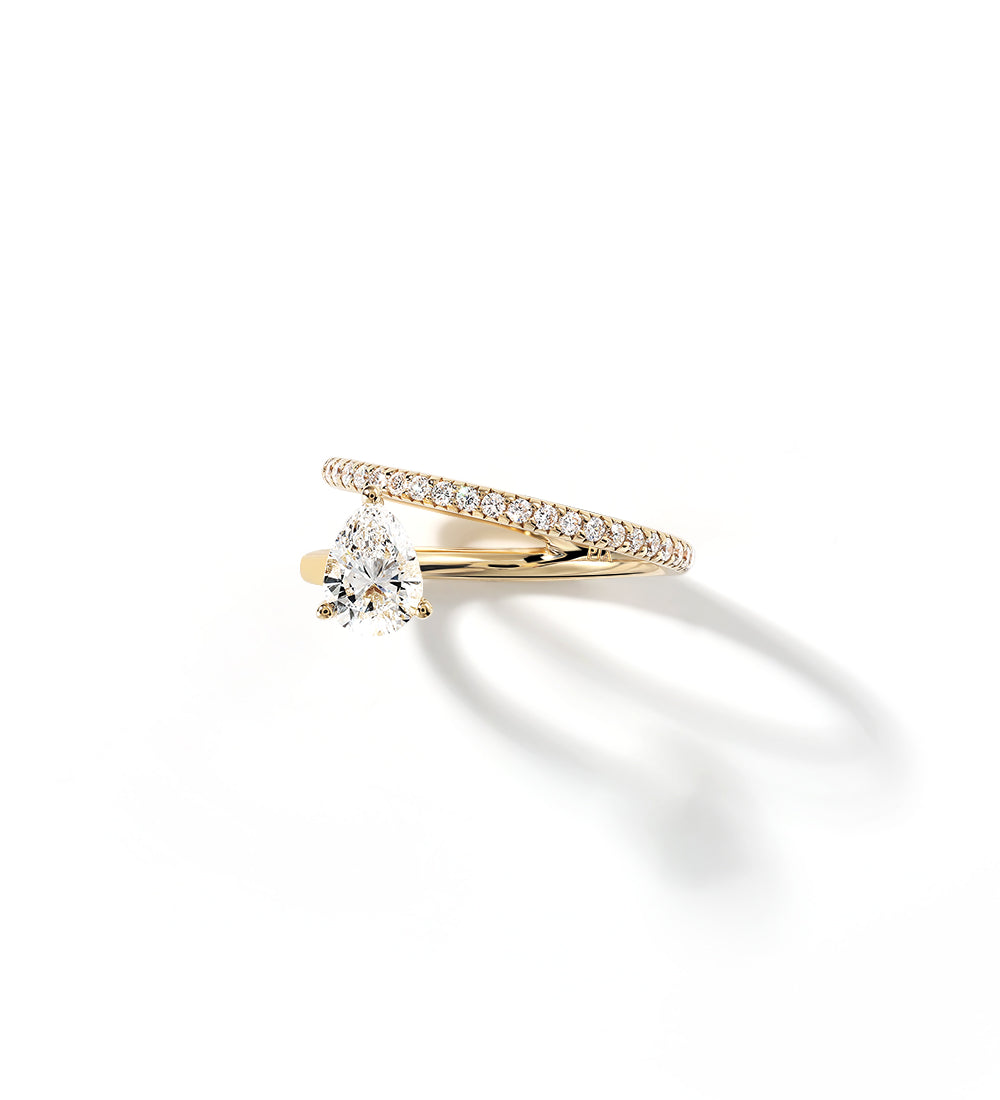 Bague Angélique 0.89 carat en Or Jaune