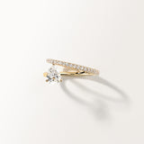 Bague Angélique 0.89 carat en Or Jaune et diamant de synthèse