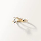 Bague Angélique 0.89 carat en Or Jaune et diamant de synthèse