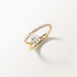 Bague Angélique 0.89 carat en Or Jaune et diamant de synthèse