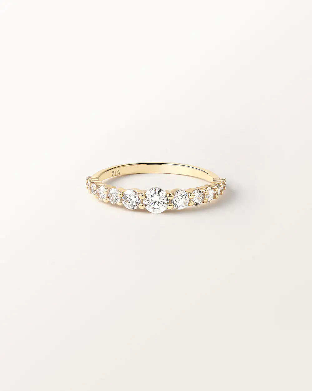 Bague Elya 1 carat en or jaune et diamant de synthèse