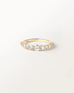 Bague Elya 1 carat en or jaune et diamant de synthèse