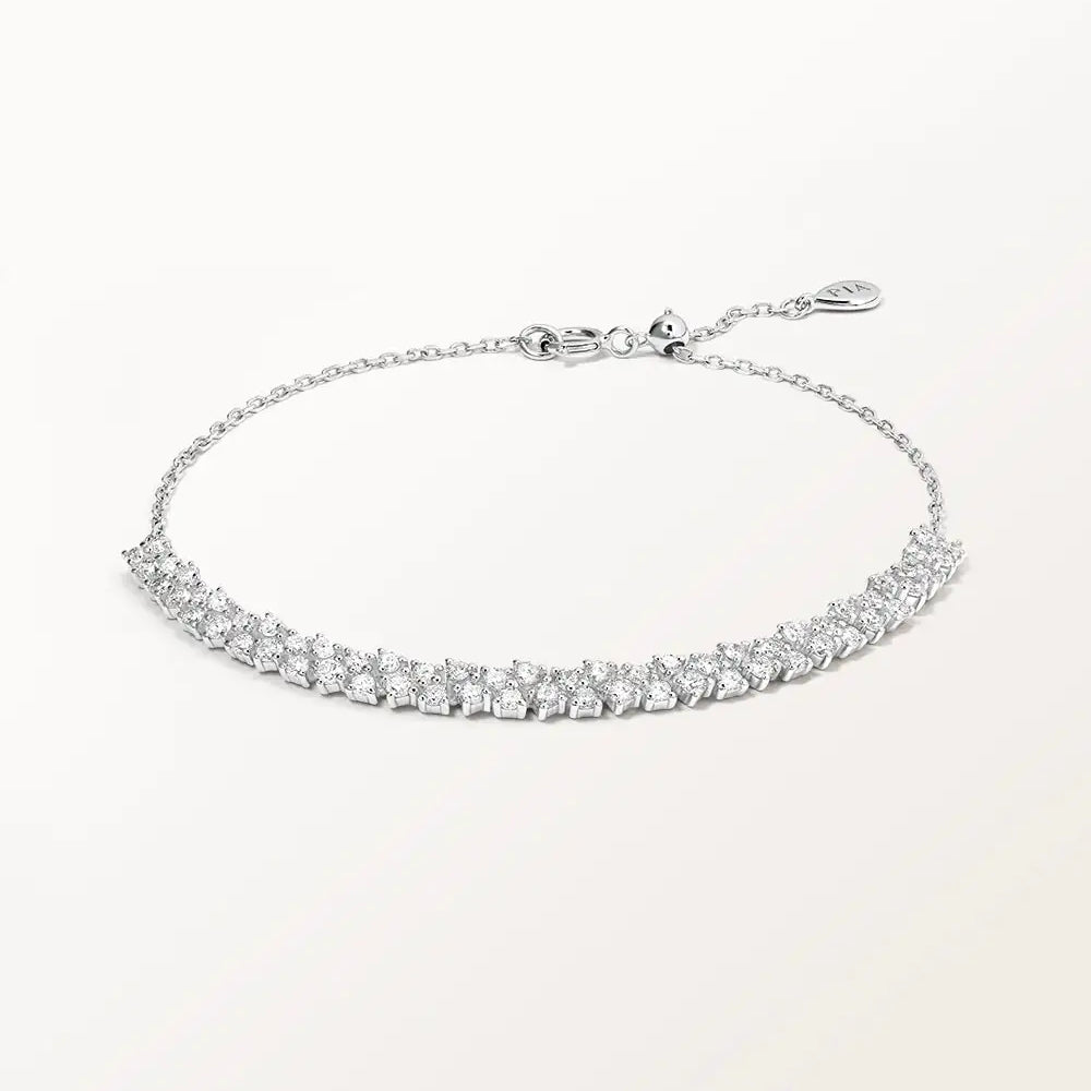 Bracelet Rivière 1 carat en or blanc et diamant de synthèse