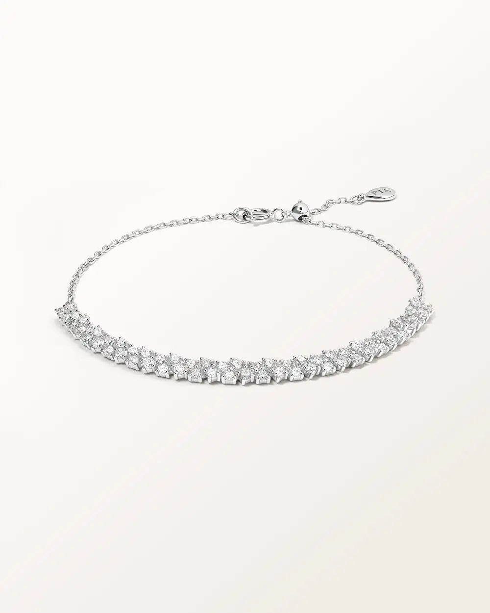 Bracelet Rivière 1 carat en or blanc et diamant de synthèse