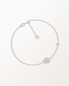 Bracelet Bagatelle 0.25 carat en or blanc et diamant de synthèse 