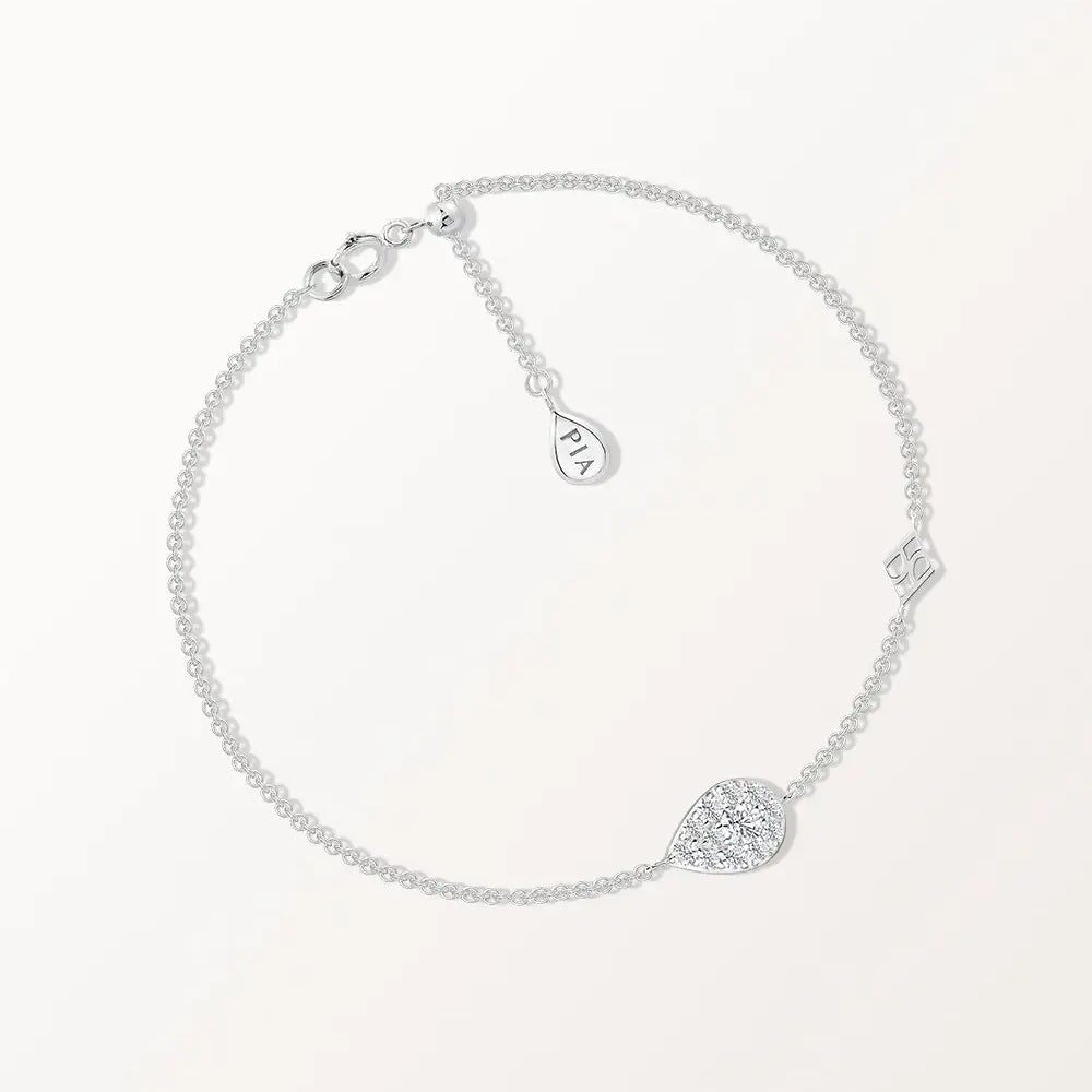 Bracelet Bagatelle 0.25 carat en or blanc et diamant de synthèse 