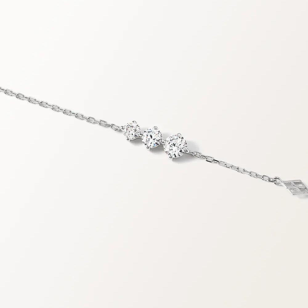 Bracelet Trois en Or blanc