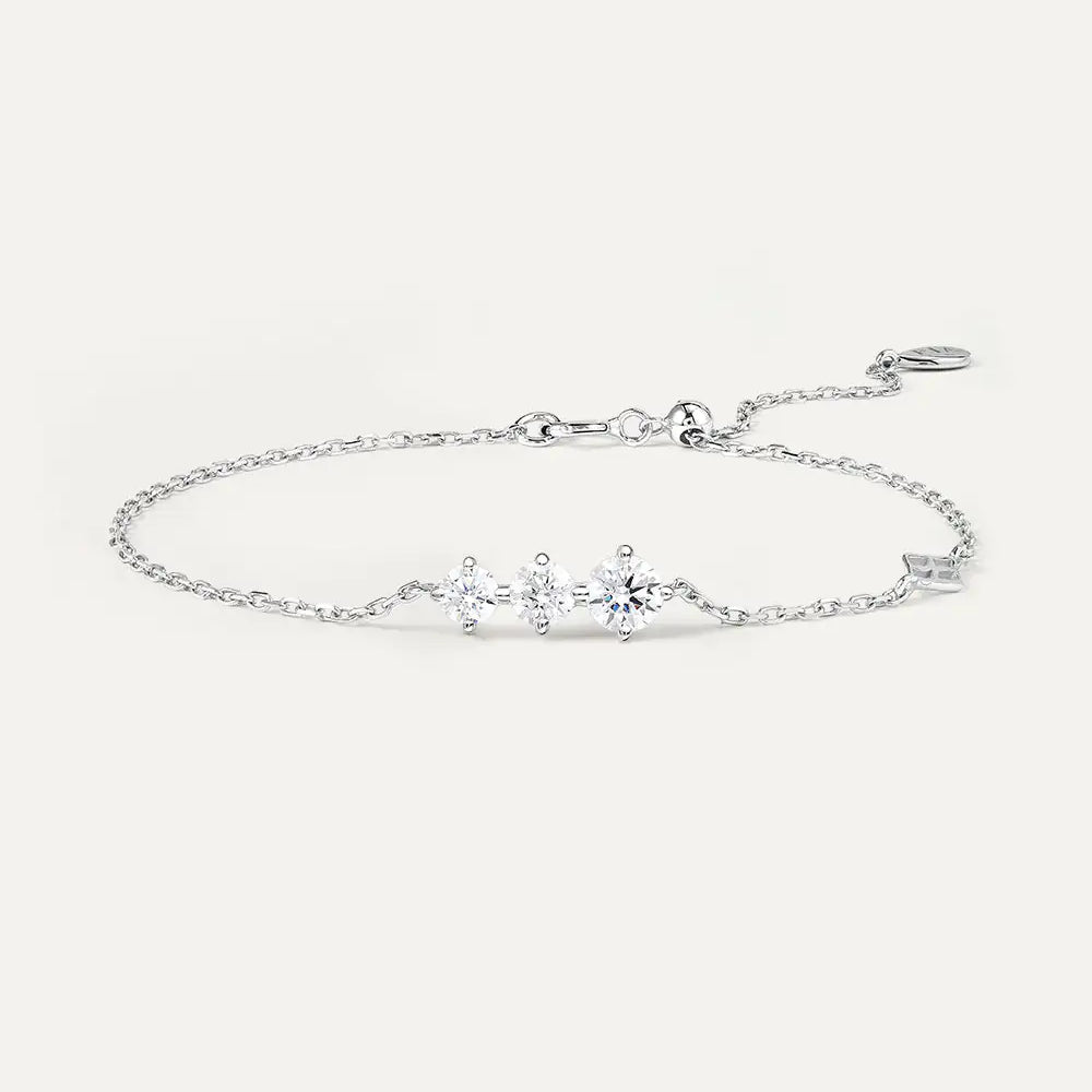 Bracelet Trois en Or blanc