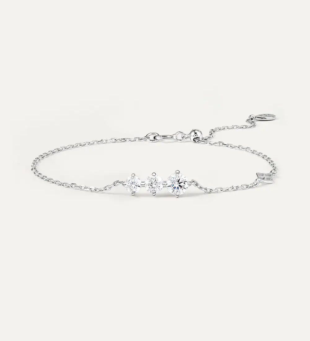 Bracelet Trois en Or blanc