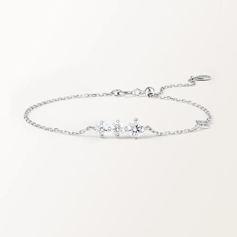 Bracelet Trois en Or blanc